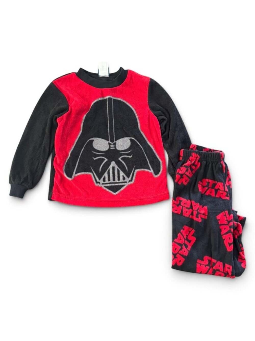 Star Wars Darth Vader Boys 2-Piece Fleece Pajama Set Red & Black Long Sleeve PJ